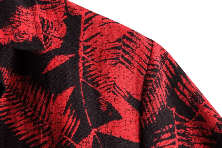 Hawaiian shirts - Black and Red Summer Shirt - Image 5