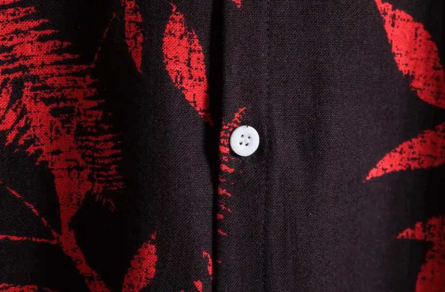 Hawaiian shirts - Black and Red Summer Shirt - Image 8