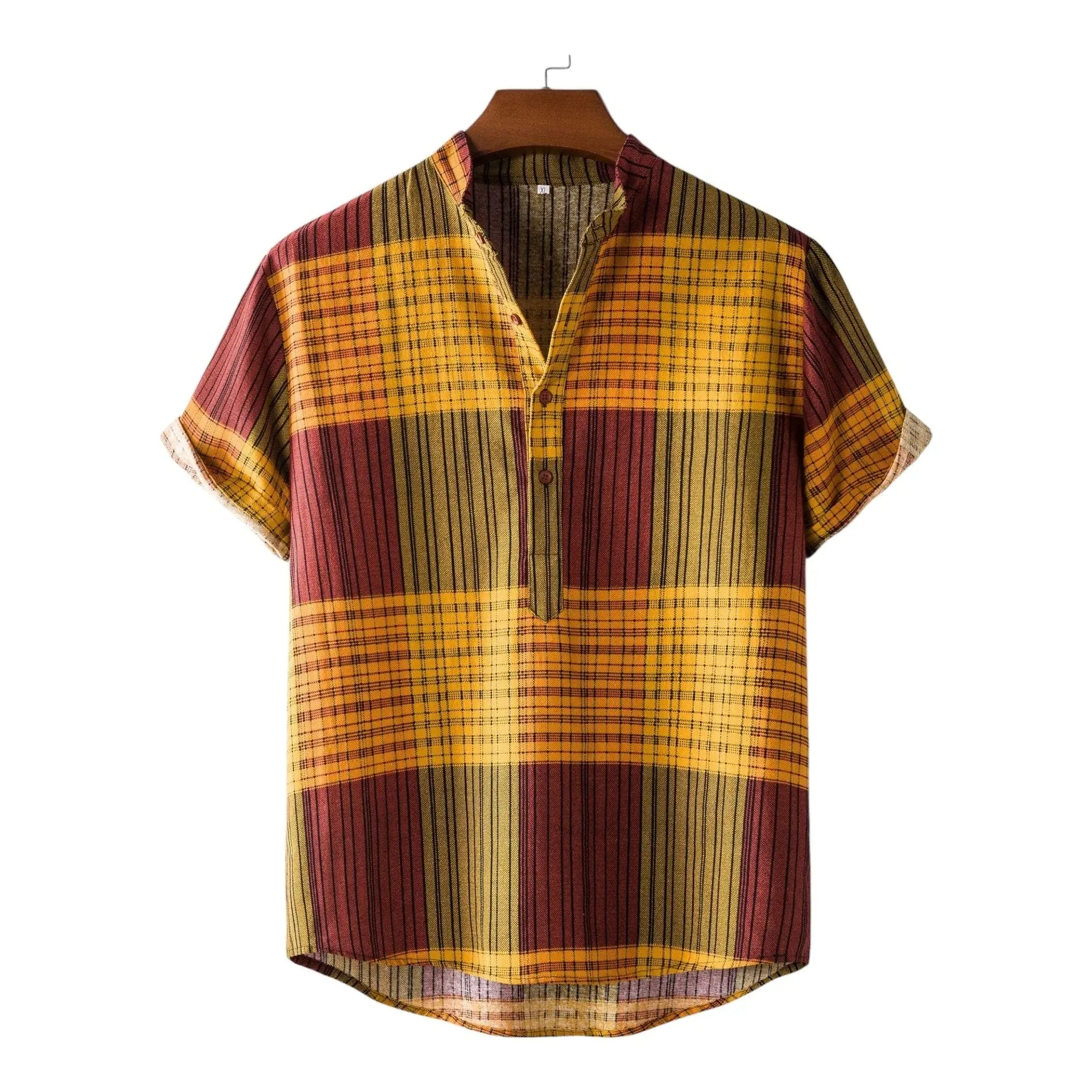 Mens Bamboo Hemp Mandarin Collar Shirts