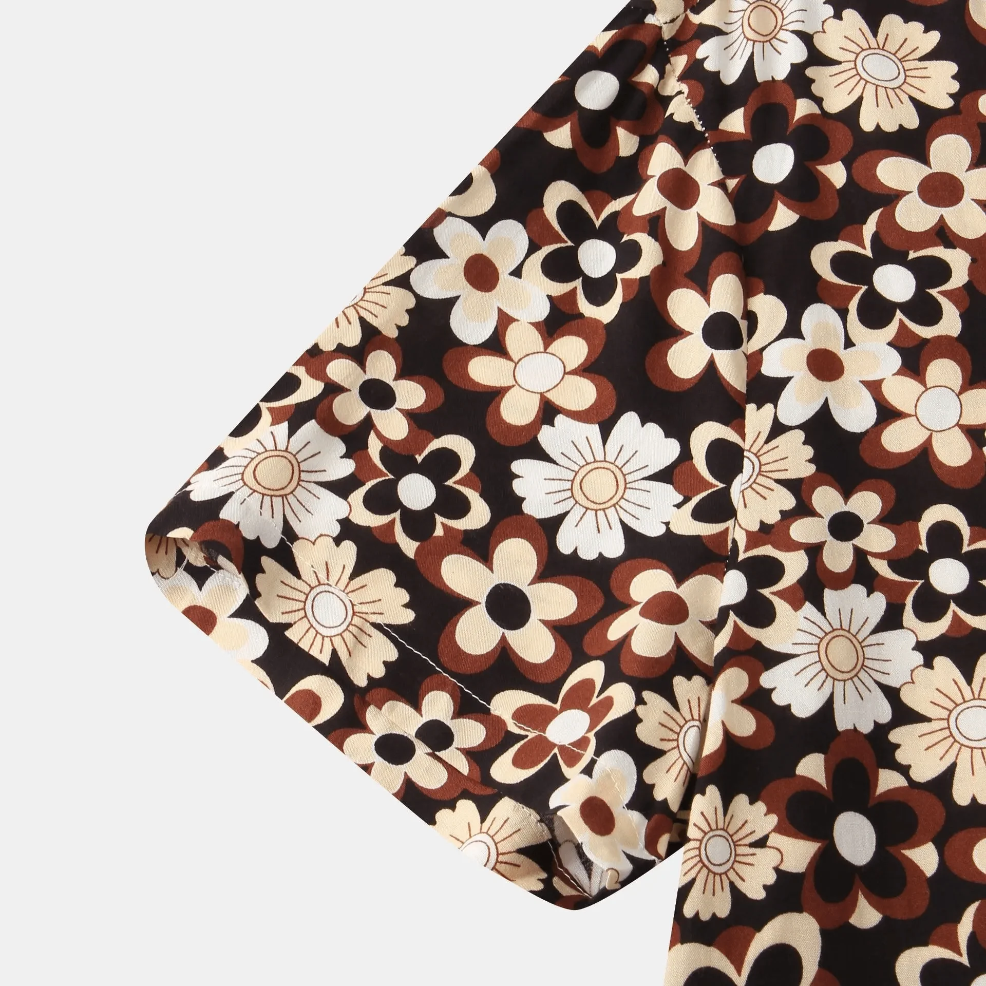 Mens Summer Button Up Shirt - Floral Pattern - Image 4