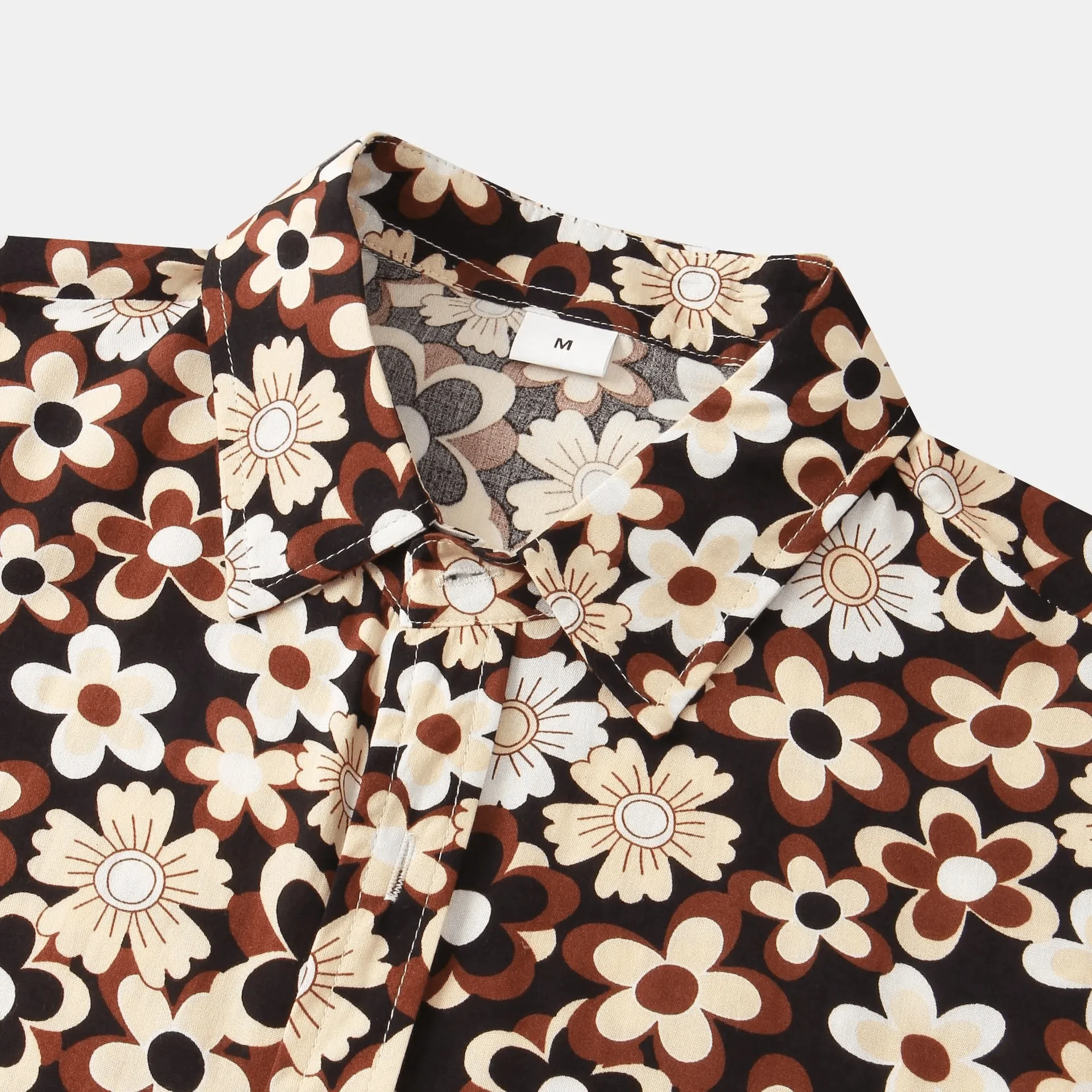Mens Summer Button Up Shirt - Floral Pattern - Image 6