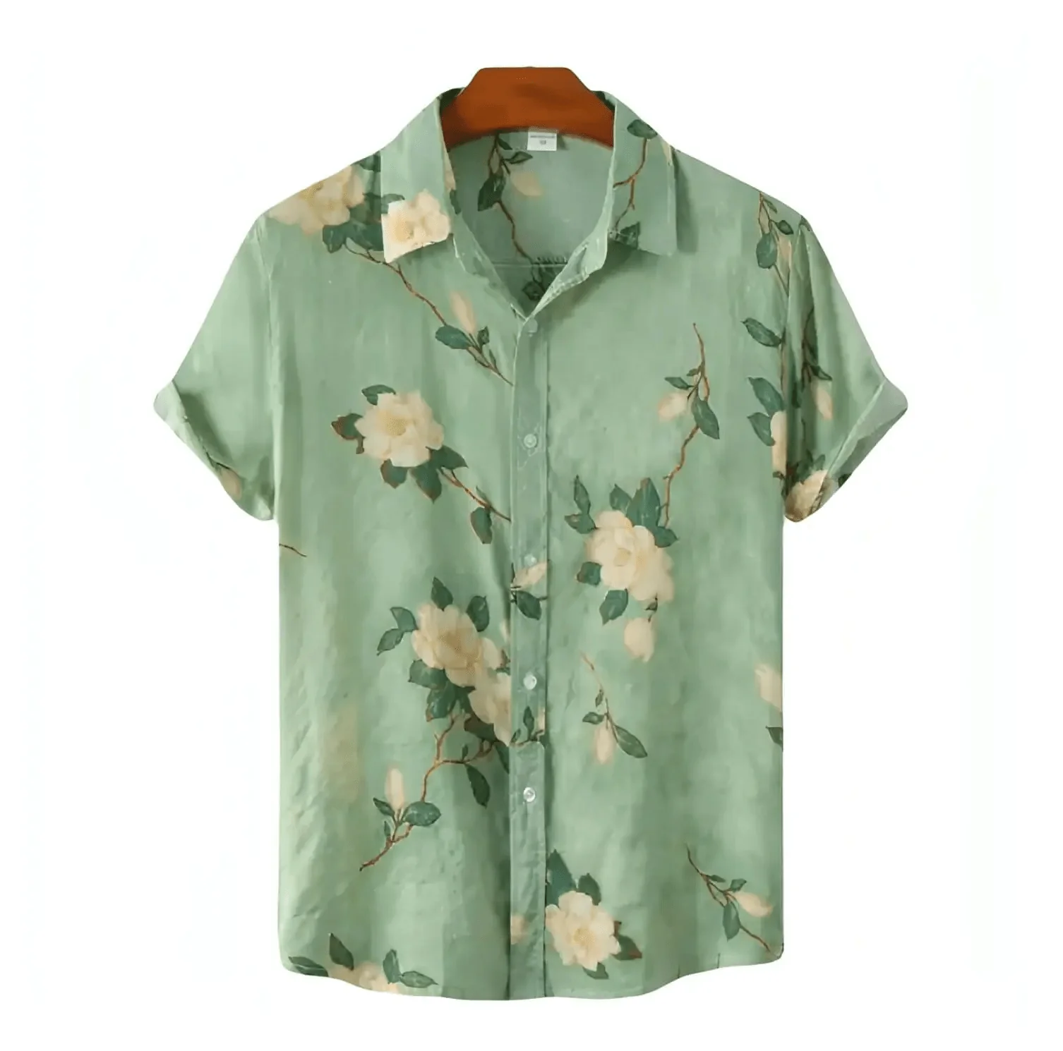 Flower Button Up Shirt - Floral Pattern Shirts - Hawaiian Shirts - Image 4