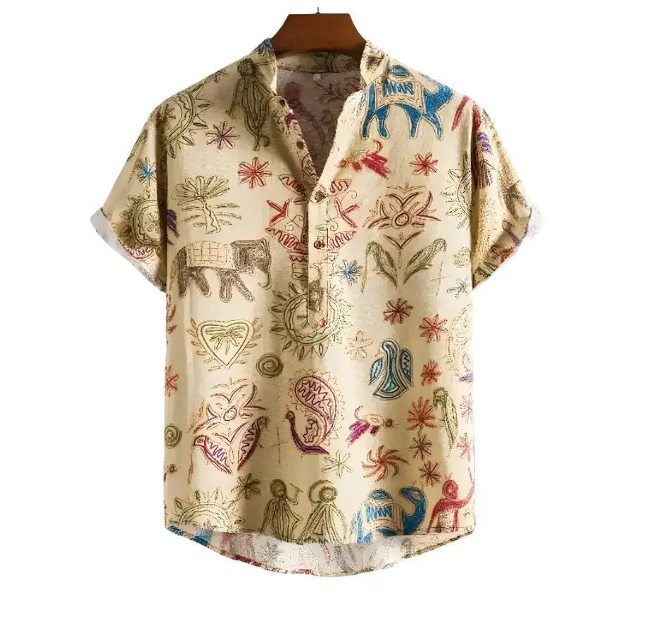 Short Sleeve Button Down Shirts - Linen Shirts